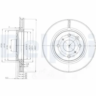 Тормозной диск Delphi BG3976