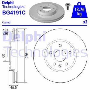 Гальмівний диск Delphi BG4191C (фото 1)