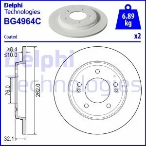 Гальмівний диск Delphi BG4964C (фото 1)