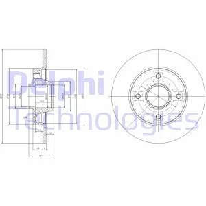 Тормозной диск с подшипником Delphi BG9022RSC