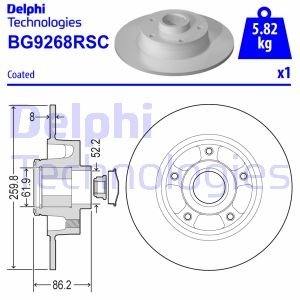 Тормозной диск с подшипником Delphi BG9268RSC (фото 1)