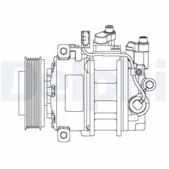 Компресор кондицiонера AUDI/PORSCHE/VW Q7/Cayenne/Touareg "3,0TDI "04>> Delphi CS20475