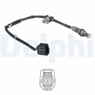 Лямбда-зонд (кількість дротів 4, 546мм) MAZDA 6 1.8/2.0/2.3 01.02-02.08 Delphi ES2052012B1