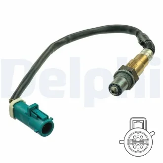 Лямбда-зонд (кількість дротів 4, 371мм) FORD C-MAX, C-MAX II, FOCUS C-MAX, FOCUS II, FOCUS III, GRAND C-MAX 1.4-1.6LPG 10.03-02.20 Delphi ES2109512B1 (фото 1)