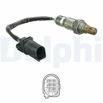 Лямбда-зонд (кількість дротів 5, 347мм) DS DS 5 CITROEN BERLINGO, BERLINGO MULTISPACE, C3 II, C3 PICASSO, C4 AIRCROSS, C4 GRAND PICASSO II, C4 II, C4 PICASSO II, DS3, DS4, DS5 1.6D 06.09- Delphi ES2110612B1