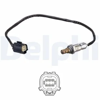 Лямбда-зонд (кількість дротів 5, 500мм) FORD B-MAX, C-MAX II, ECOSPORT, FIESTA VI, FOCUS III, FOCUS III/HATCHBACK, FOCUS III/KOMBI, GRAND C-MAX, KUGA II, MONDEO V 1.5D 09.12- Delphi ES2114312B1