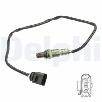 Лямбда-зонд (кількість дротів 4, 720мм) AUDI A3, Q2 SEAT ATECA, LEON, LEON SC, LEON ST SKODA KAROQ, OCTAVIA III, SUPERB III VW GOLF SPORTSVAN VII, GOLF VII, PASSAT ALLTRACK B8 1.0/1.4 11.14- Delphi ES2114812B1