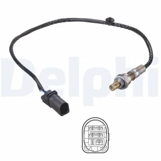Лямбда-зонд (кількість дротів 5, 545мм) FIAT DOBLO, DOBLO/MINIVAN, FIORINO, FIORINO/MINIVAN, GRANDE PUNTO, PUNTO, QUBO 1.3D 05.05- Delphi ES2117912B1