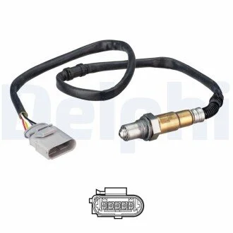 Лямбда-зонд (кількість дротів 5, 570мм) AUDI A1, A3, Q2, TT CUPRA FORMENTOR SEAT ALHAMBRA, ATECA, LEON, LEON SC, LEON ST, LEON ST/KOMBI, LEON/HATCHBACK SKODA KODIAQ I, OCTAVIA III 2.0 11.12- Delphi ES2118312B1