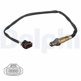 Лямбда-зонд (кількість дротів 4, 548мм) OPEL ASTRA J, ASTRA J GTC, INSIGNIA A, MOKKA / MOKKA X, ZAFIRA B, ZAFIRA C 1.6/1.8 07.08-12.19 Delphi ES2122512B1
