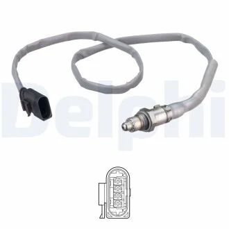 Лямбда-зонд (кількість дротів 4, 780мм) AUDI A1, A3, Q2, TT CUPRA FORMENTOR SEAT ATECA, LEON, LEON SC, LEON ST SKODA KAROQ, OCTAVIA III, OCTAVIA IV, SUPERB III VW ARTEON 1.8/2.0 09.12- Delphi ES2127212B1