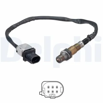 Лямбда-зонд (кількість дротів 5шт довжина 500мм) VOLVO S60 II, V60 I, V70 III, V70 III/KOMBI, XC60 I, XC70 II D5204T2-D97PHEV 08.07-07.18 Delphi ES2130212B1