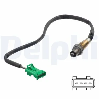 Лямбда-зонд (кількість дротів 4, 565мм) DS DS 3, DS 4, DS 5 CITROEN C4, C4 GRAND PICASSO I, C4 GRAND PICASSO II, C4 I, C4 II, C4 PICASSO I, C4 PICASSO II, C4 SPACETOURER 1.6/1.6H 02.06- Delphi ES2131612B1