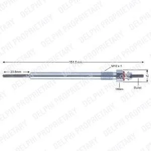 Свічка розжарювання HYUNDAI / KIA H1 / Sorento 2.5CRDi 02 - Delphi HDS420