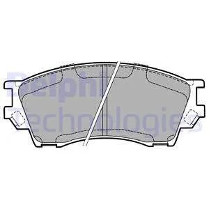 Тормозные колодки дисковые MAZDA Xedos передняя сторона 93-01 Delphi LP1063