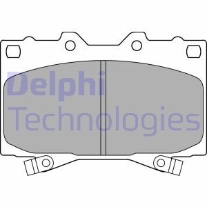 Тормозные колодки дисковые LEXUS / TOYOTA LX 470 / Landcruiser передняя сторона 98-08 Delphi LP1308 (фото 1)