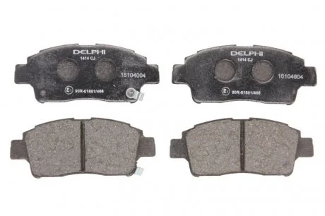 Тормозные колодки дисковые TOYOTA Yaris передняя сторона 99-06 Delphi LP1414