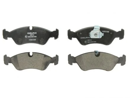 Тормозные колодки дисковые OPEL Astra / Calibra / Vectra передняя сторона 88-02 Delphi LP1605