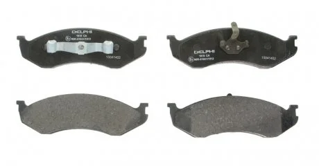 Тормозные колодки дисковые JEEP / KIA Cherokee / Grand Cherokee / Carnival "F" 90-00 Delphi LP1615 (фото 1)