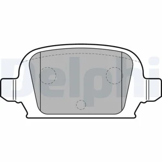 Тормозные колодки дисковые OPEL Combo / Corsa / Tigra задняя сторона 00-06 Delphi LP1677