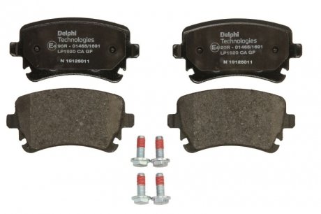 Тормозные колодки дисковые AUDI A4 / A6 / A8 / RS4 задняя сторона 03 - Delphi LP1920 (фото 1)