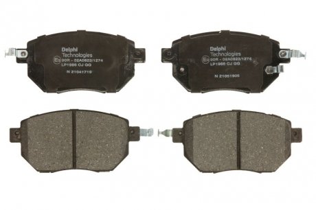 Тормозные колодки дисковые INFINITI / NISSAN FX35 / FX37 / FX45 / Murano передняя сторона 03 - Delphi LP1986 (фото 1)