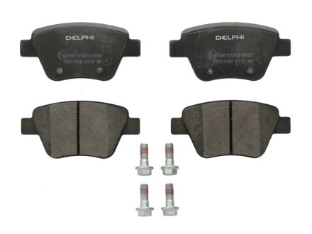 Тормозные колодки дисковые AUDI / SEAT / SKODA / VW A1 / A3 / Leon / Octavia / Caddy / Golf / Touran задняя сторона 03 - Delphi LP2178 (фото 1)
