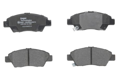 Комплект гальмівних колодок передн, HONDA CITY V, CIVIC VIII, CR-Z, INSIGHT, JAZZ III, JAZZ IV, JAZZ V 1.2-1.5H 01.06- Delphi LP2194