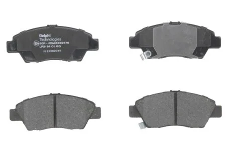 Комплект гальмівних колодок передн, HONDA CITY V, CIVIC VIII, CR-Z, INSIGHT, JAZZ III, JAZZ IV, JAZZ V 1.2-1.5H 01.06- Delphi LP2194