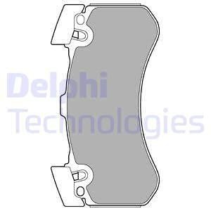 Тормозные колодки дисковые AUDI A8 / S8 передняя сторона 09 - Delphi LP2283 (фото 1)