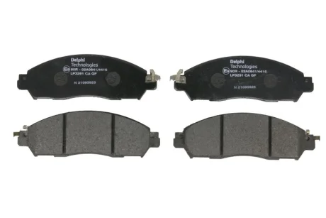 Комплект гальмівних колодок передн, NISSAN LEAF, NAVARA NP300, NV200, NV200 / EVALIA RENAULT ALASKAN 2.3D/2.5D/Electric 05.14- Delphi LP3291