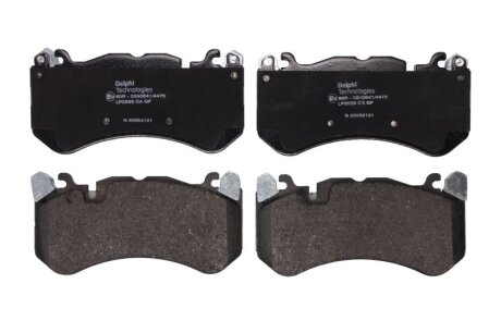 Комплект гальмівних колодок передн, MERCEDES AMG GT (C190), AMG GT (R190), AMG GT (X290), C (A205), C (C204), C (C205), C T-MODEL (S204), C T-MODEL (S205), C (W204), C (W205) 3.0H-6.2 12.05- Delphi LP3589