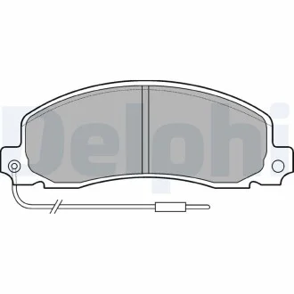 Тормозные колодки дисковые OPEL / RENAULT Arena / Trafic передняя сторона 84-01 Delphi LP504