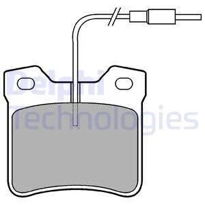Тормозные колодки дисковые PEUGEOT 406/605/607 задняя сторона 90-07 Delphi LP667