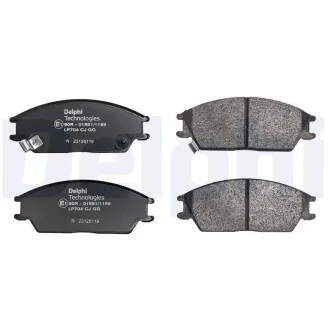 Тормозные колодки дисковые HYUNDAI Eccent / Lantra / Exel / Pony 90-99 Delphi LP704