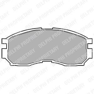 Тормозные колодки дисковые MITSUBISHI Colt / Eclipse / Galant / Lancer / Spacewagon передняя сторона 88-04 Delphi LP803 (фото 1)
