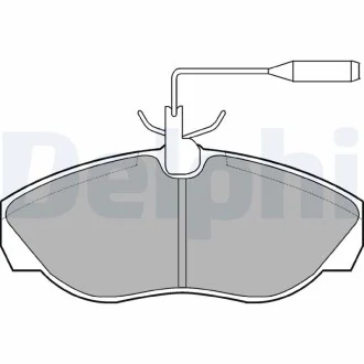 Тормозные колодки дисковые CITROEN / PEUGEOT / FIAT Jumper / Relay / Boxer / Ducato передняя сторона 94-06 Delphi LP877