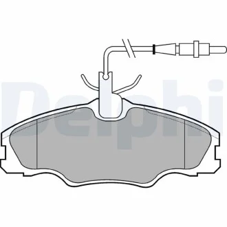 Тормозные колодки дисковые PEUGEOT 406 передняя сторона 96 - Delphi LP985