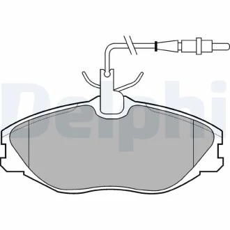Тормозные колодки дисковые CITROEN / PEUGEOT Xsara / 406/607 передняя сторона 96 - Delphi LP986