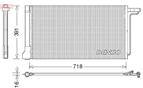 Конденсатор кондицiонера FORD Focus III \'\'1,6 \'\'10-18 DENSO DCN10028