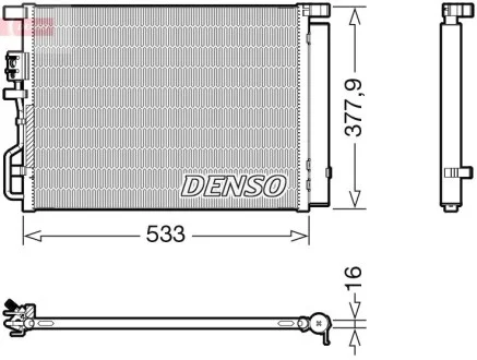Конденсатор кондицiонера HYUNDAI/KIA Tucson/Sportage "15>> DENSO DCN41018