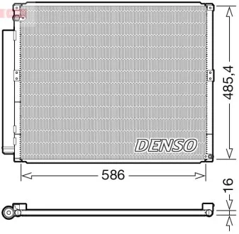 Конденсатор кондицiонера TOYOTA Land Cruiser / Prado 3.0D 2002 - 2010 DENSO DCN50113