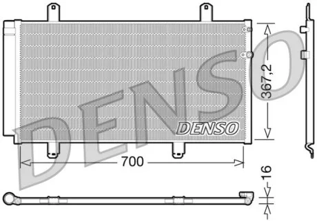 Конденсатор кондицiонера TOYOTA/LEXUS Camry/Avalon/Venza/ES DENSO DCN51004