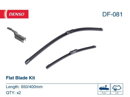 Щітки склоочисника Flat Blade Kit (650/400) LEXUS/TOYOTA/SUBARU NX/C-HR/Impreza/XV \'\'16>> DENSO DF081