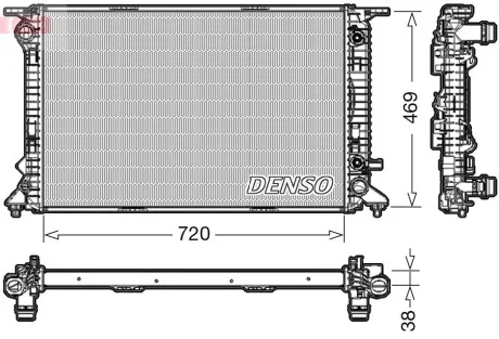 Радіатор AUDI/PORSCHE A4/A5/Q5/Macan \'\'2,7-3,0TDI/3,0-3,2TFSI "07-17 DENSO DRM02023