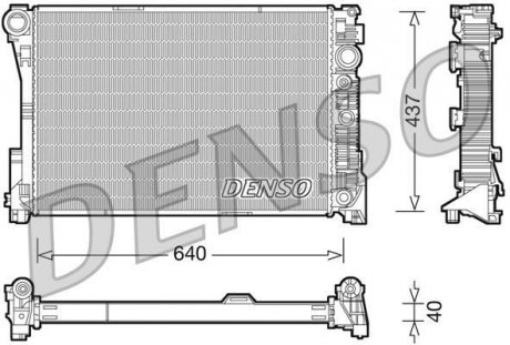Радіатор охолодження Mercedes-benz DB E212 2.2 OM651 DENSO DRM17046 (фото 1)