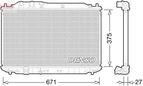 Радіатор HONDA Civic \'\'1,8 "05-12 DENSO DRM40029