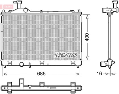 Радіатор Mitsubishi Outlander \'\'12>> DENSO DRM45056 (фото 1)