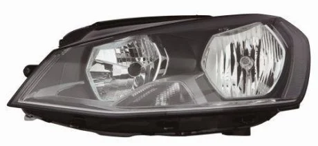 VW GOLF VII 12- Фара перед. леваяH7/H15,автомат, + корректор, black rim [] DEPO 441-11J3LMLDEM2