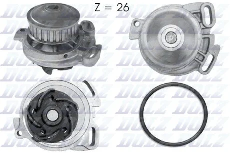 Водяний насос помпа AUDI 100 200 80 90 COUPE QUATTRO / VW PASSAT (32B) SANTANA (32B) DOLZ A152